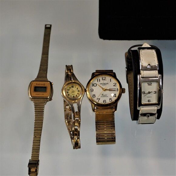 Vintage 8 Watch Lot Parts Repair Craft Assemblage Miykon Armitron Timex Collezie - Picture 3 of 7